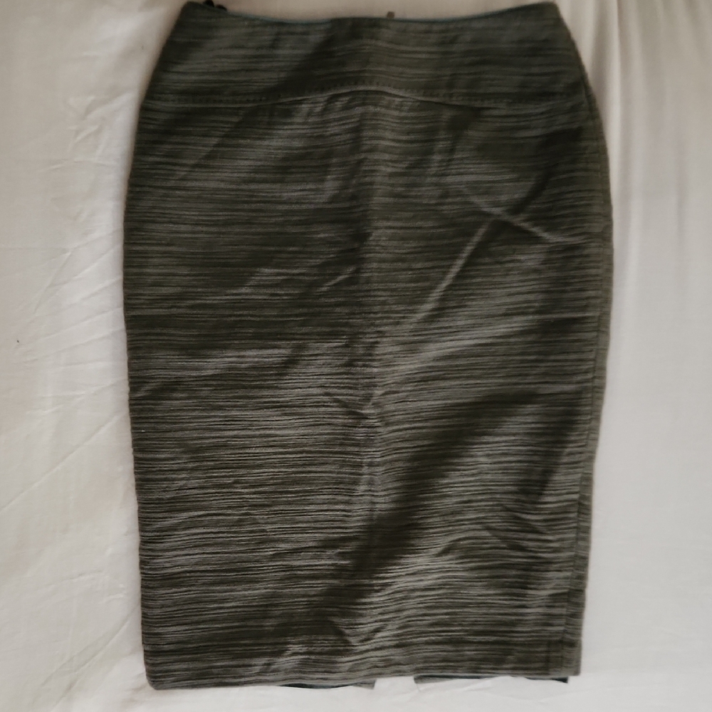 Moulinette Soeurs Linen Blend Pencil Skirt Dark Green